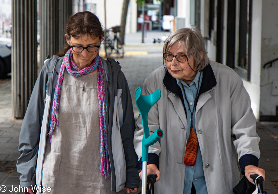 Caroline Wise and Jutta Engelhardt in Frankfurt, Germany