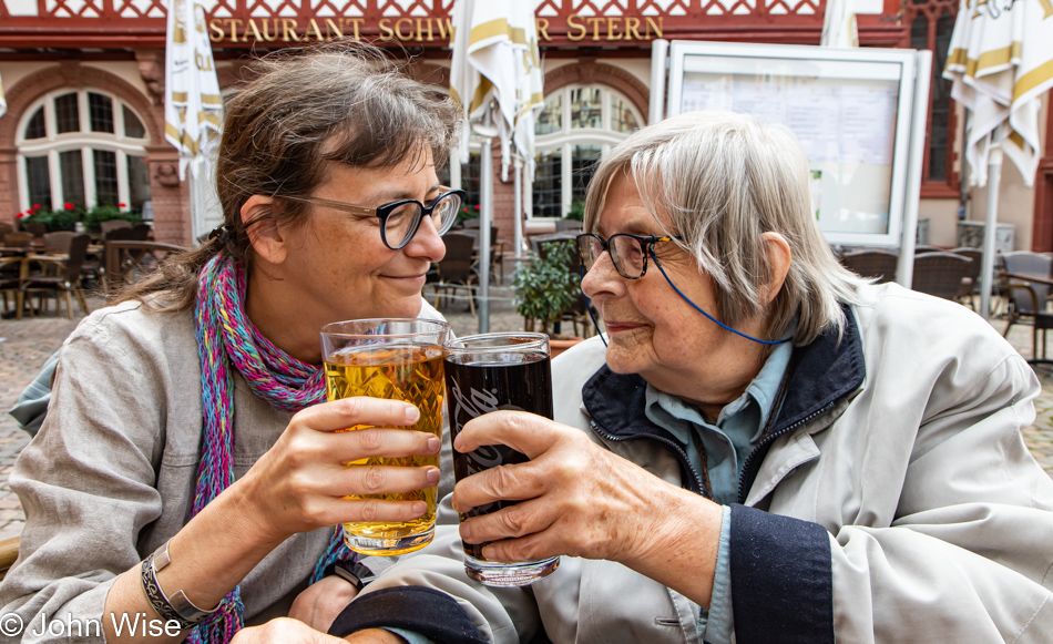 Caroline Wise and Jutta Engelhardt in Frankfurt, Germany