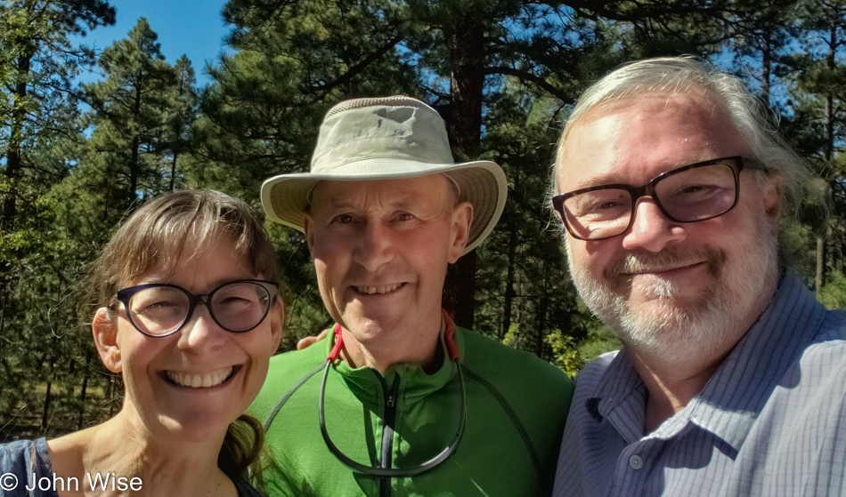 Caroline and John Wise with William Mather in Flagstaff Arizona