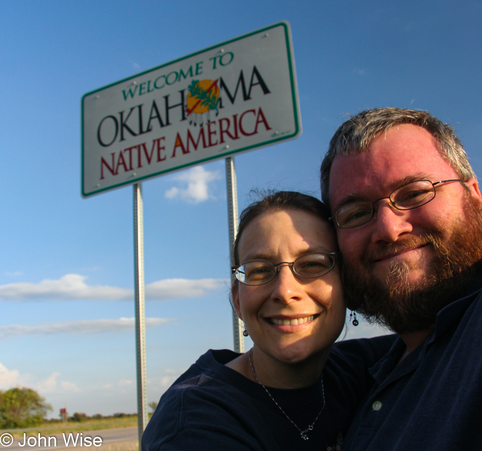 Caroline Wise and John entering Oklahoma