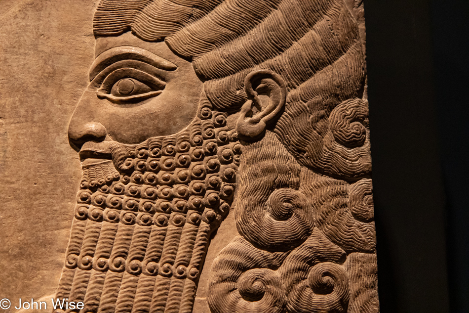 Ancient Assyrian reliefs at the Getty Villa in Pacific Palisades, California