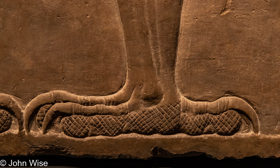 Ancient Assyrian reliefs at the Getty Villa in Pacific Palisades, California