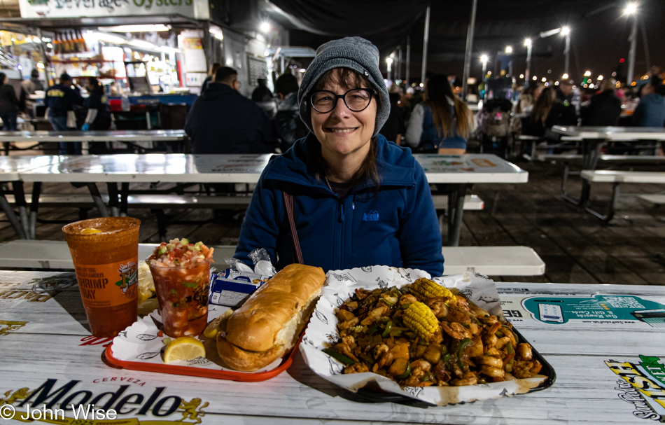 Caroline Wise at San Pedro Fish Market, California