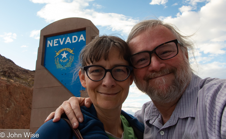 Caroline Wise and John Wise at the Nevada Stateline