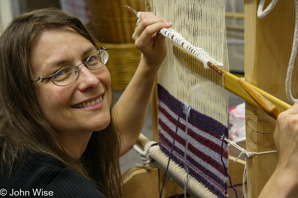 Navajo Weaving at Fiber Factory in Mesa by Caroline Wise