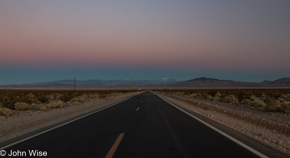 Road east out of Death Valley National Park, California