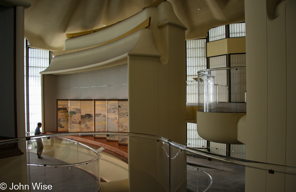 In the Japanese Pavilion at LACMA in Los Angeles, California