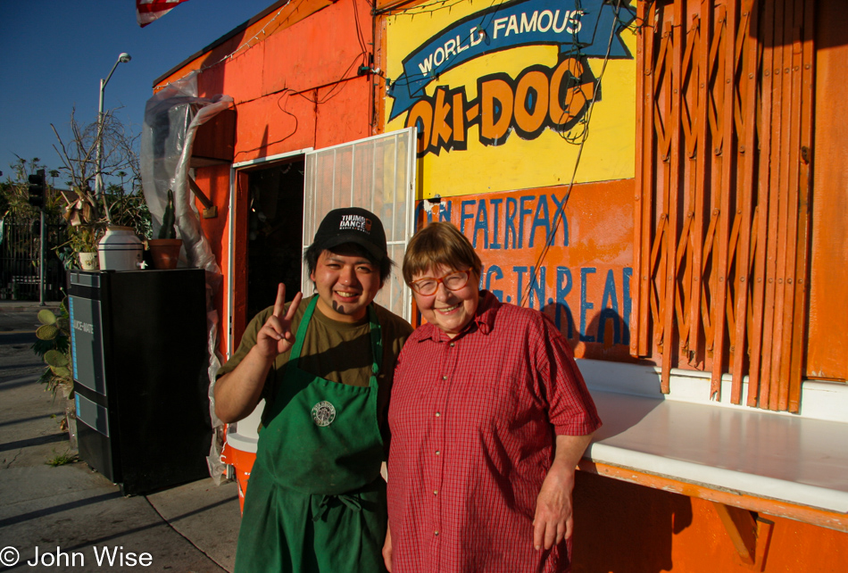 Yuta and Jutta at Oki Dog in Los Angeles, California