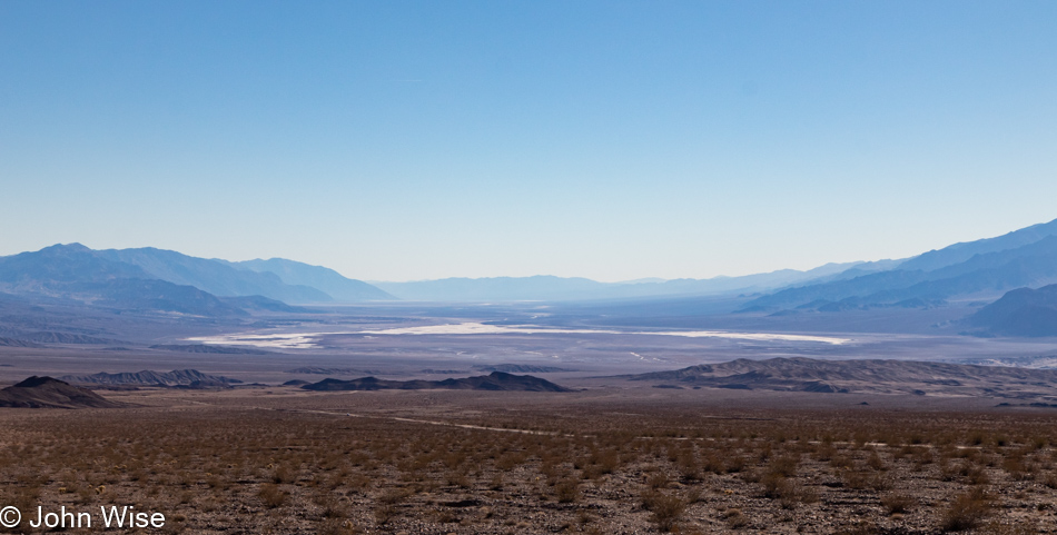 The view from Hells Gate in Death Valley National Park, California