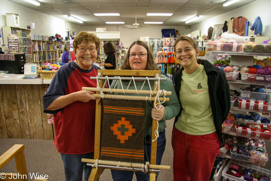 Navajo Weaving at Fiber Factory in Mesa by Jutta Engelhardt with Caroline Wise and Mary Walker