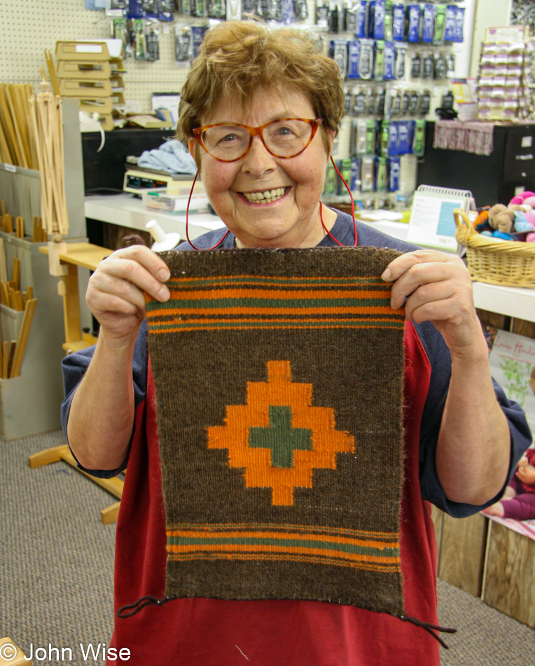 Navajo Weaving at Fiber Factory in Mesa by Jutta Engelhardt