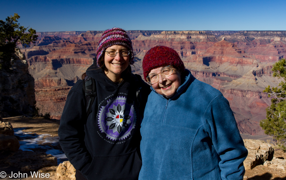 Caroline Wise and Jutta Engelhardt at the Grand Canyon National Park, Arizona