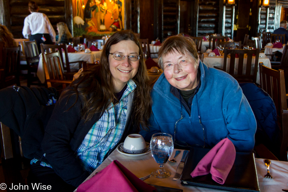 Caroline Wise and Jutta Engelhardt at El Tovar in the Grand Canyon National Park, Arizona