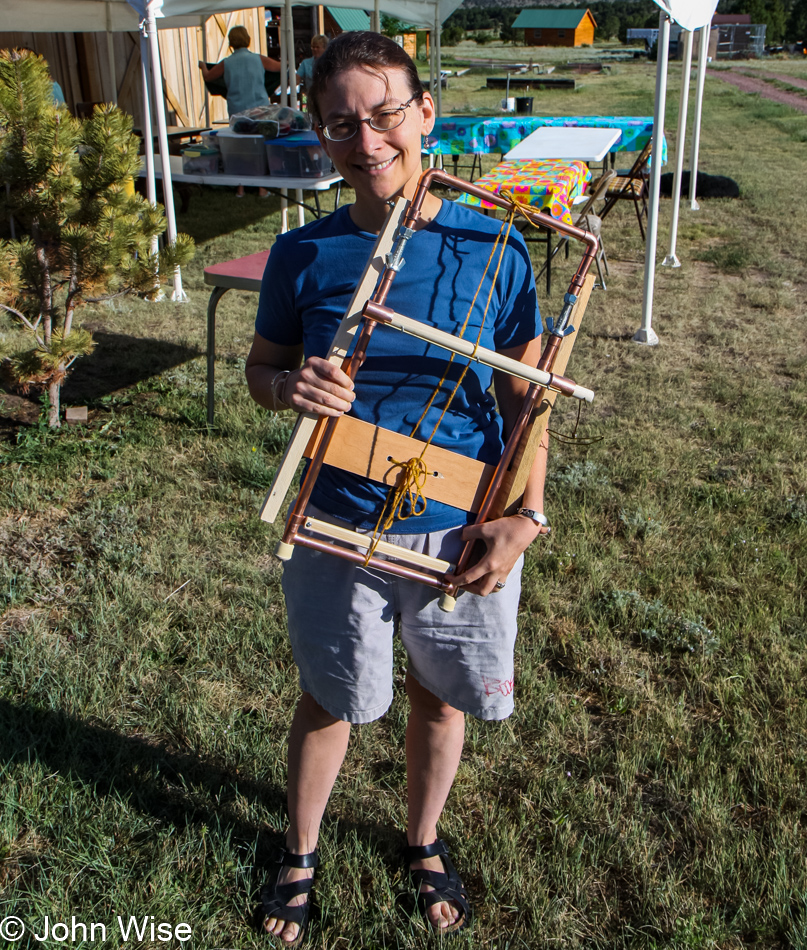 Caroline Wise at a Tapestry Weaving Workshop in Alpine, Arizona