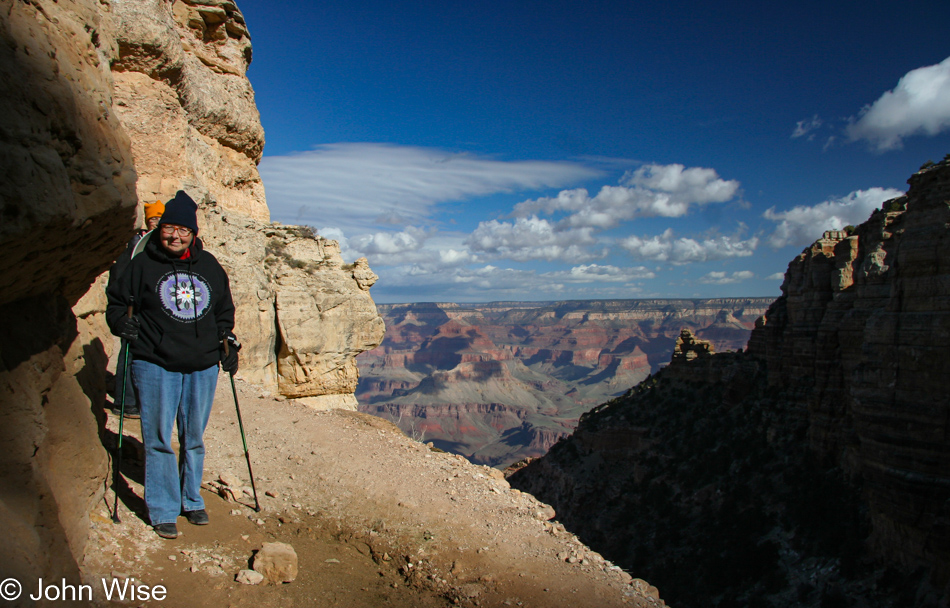 Jutta Engelhardt in the Grand Canyon National Park, Arizona