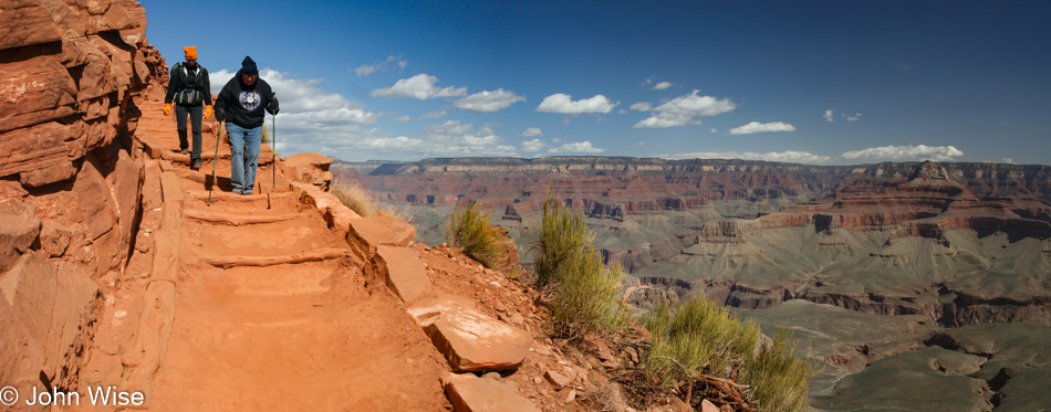 Caroline Wise and Jutta Engelhardt in the Grand Canyon National Park, Arizona