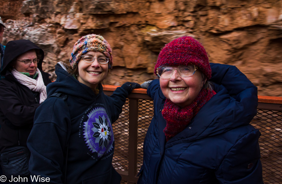 Caroline Wise and Jutta Engelhardt on the Verde Canyon Railroad in Arizona