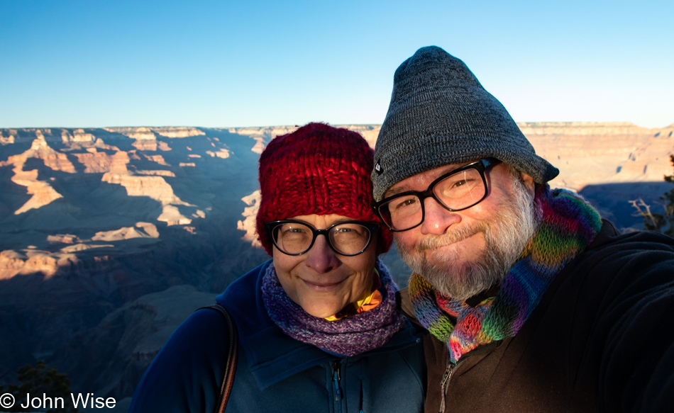 Caroline Wise and John Wise at the South Rim of Grand Canyon National Park, Arizona