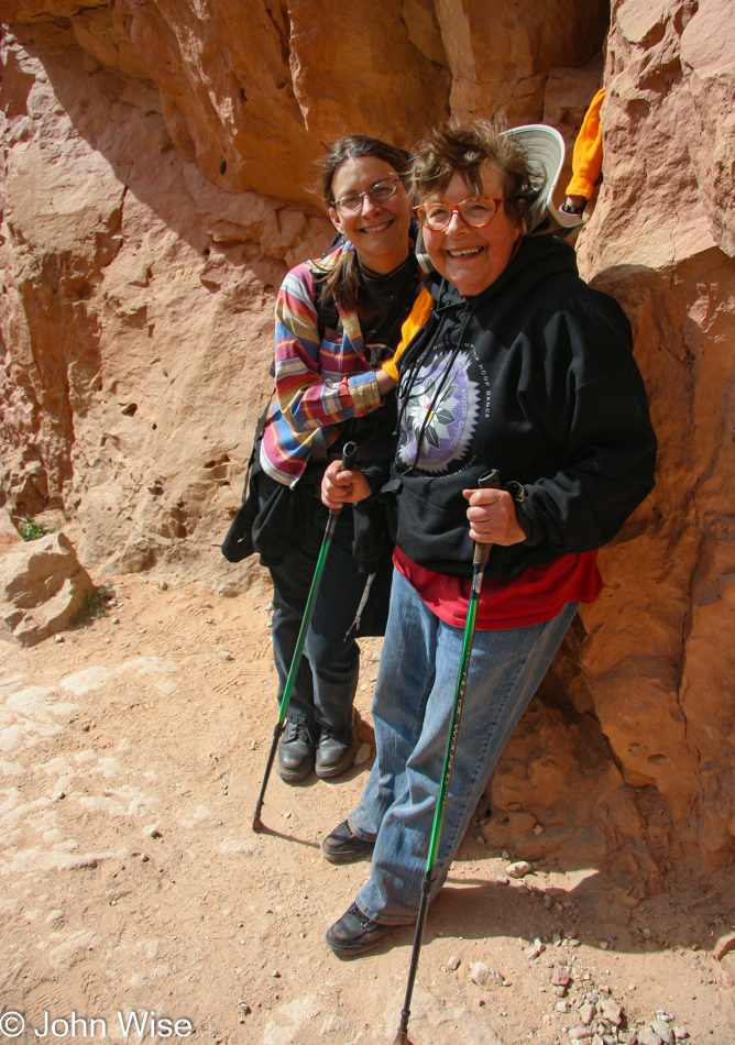 Caroline Wise and Jutta Engelhardt in the Grand Canyon National Park, Arizona