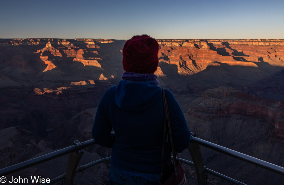 Caroline Wise at the South Rim of Grand Canyon National Park, Arizona