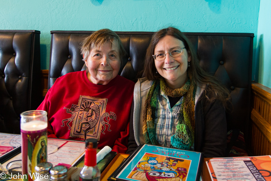 Jutta Engelhardt and Caroline Wise in Jerome, Arizona