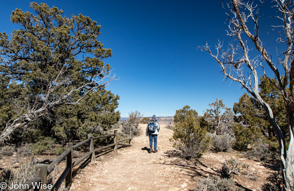 Caroline Wise at the Grand Canyon National Park, Arizona