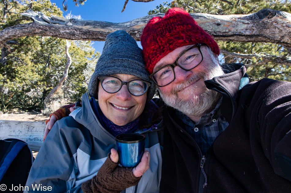 Caroline Wise and John Wise at the Grand Canyon National Park, Arizona