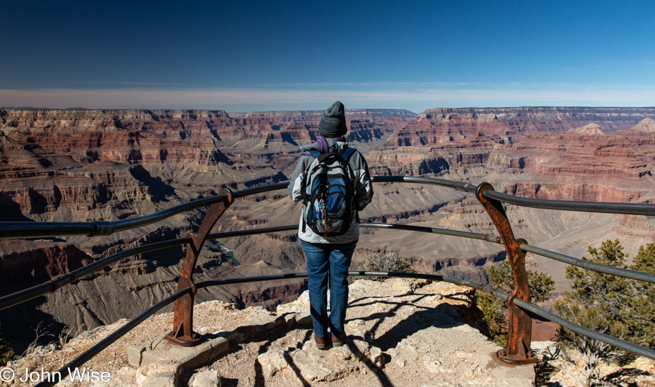 Caroline Wise at the Grand Canyon National Park, Arizona