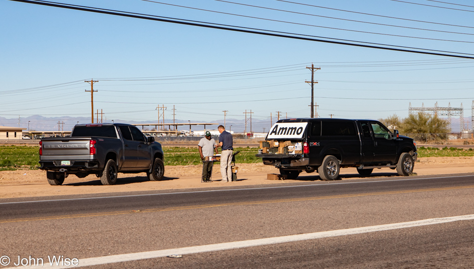 Selling ammo on the AZ-87 in Coolidge, Arizona