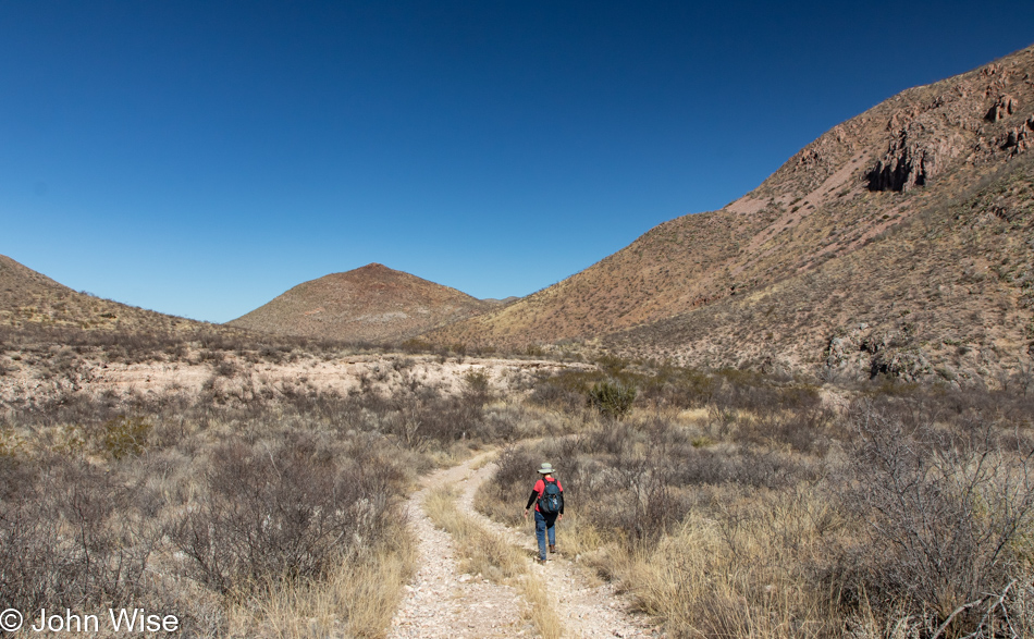 Caroline Wise at Leslie Canyon National Wildlife Refuge in Cochise Country, Arizona