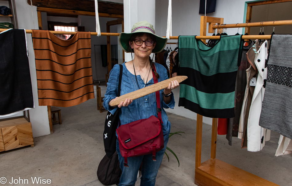 Caroline Wise at Casa Textile in San Cristobal de las Casas, Chiapas, Mexico