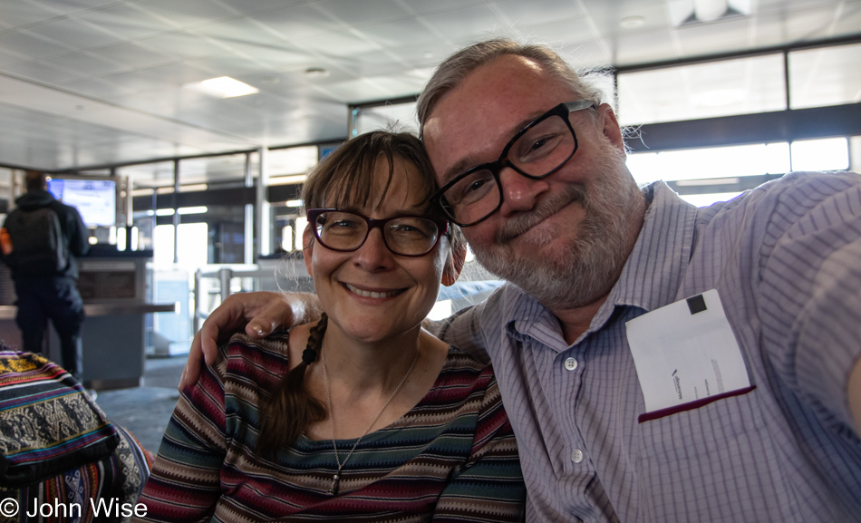 Caroline Wise and John Wise at Sky Harbor Airport Phoenix, Arizona