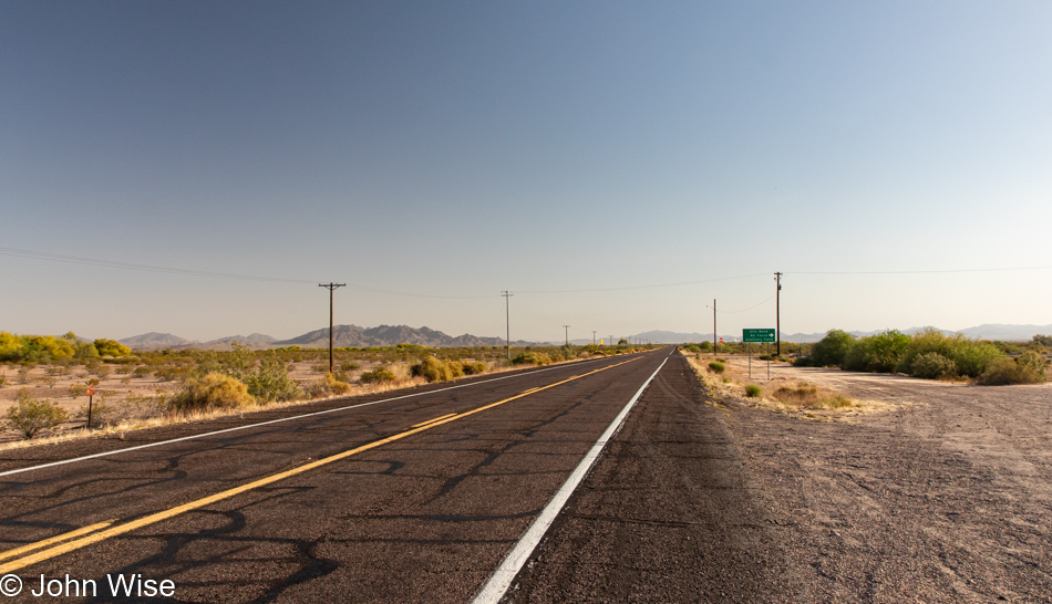 Arizona Route 85 leaving Ajo, Arizona