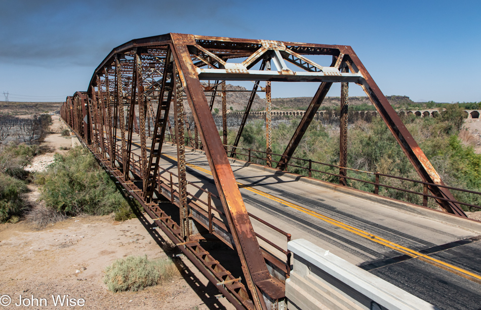 Historic Gillespie Dam Bridge in Arlington, Arizona