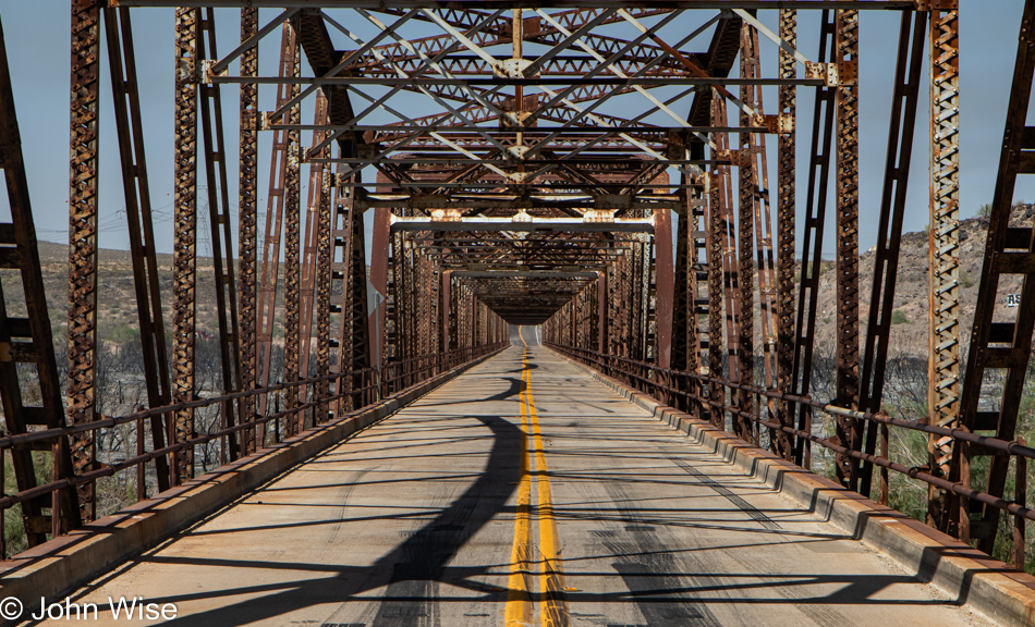 Historic Gillespie Dam Bridge in Arlington, Arizona