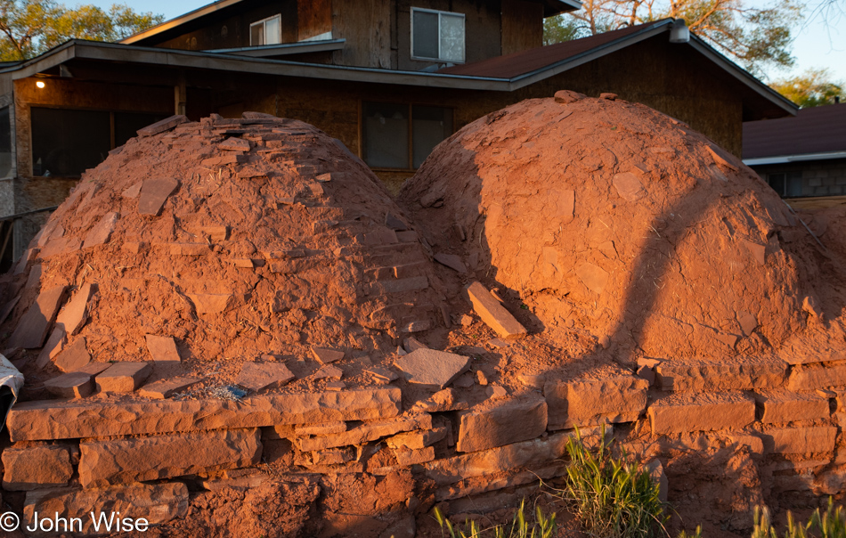 Bread ovens in Zuni, New Mexico