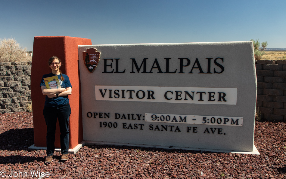 Caroline Wise at El Malpais National Monument Visitor Center in Grants, New Mexico