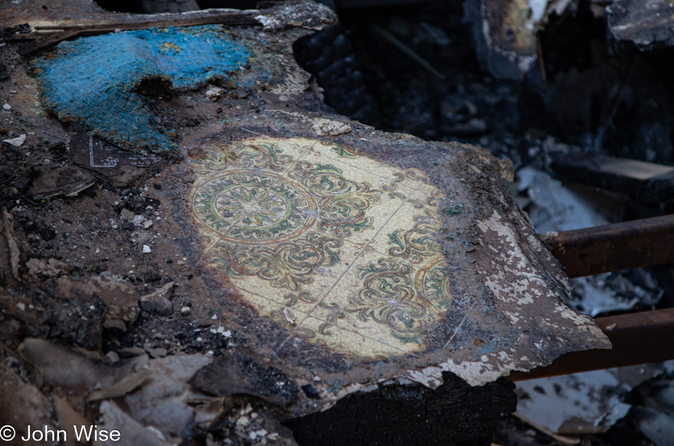 Burned remains of the Anasazi Inn at Tsegi Canyon near Kayenta, Arizona