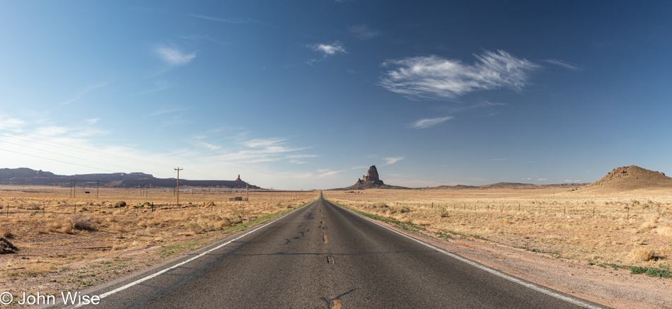 Agathla Peak in Navajo or Spanish: El Capitan south of Monument Valley in Kayenta, Arizona