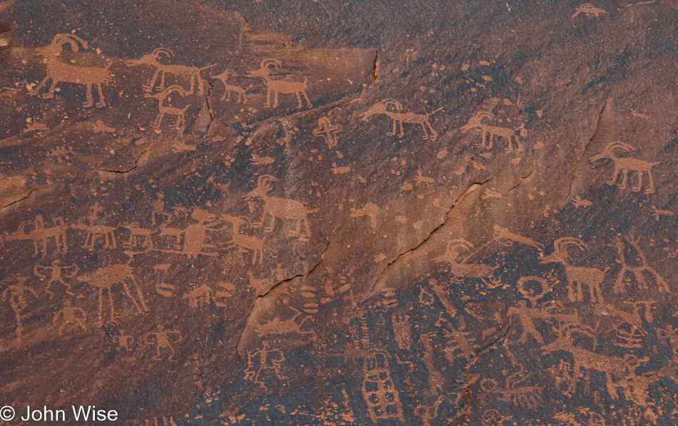 Petroglyphs near the San Juan River at Sand Island in Bluff, Utah