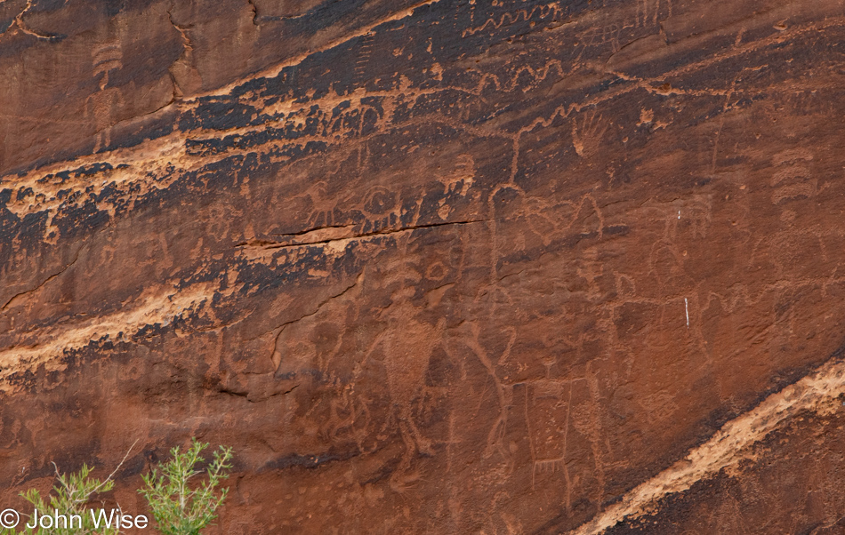 Petroglyphs near the San Juan River at Sand Island in Bluff, Utah
