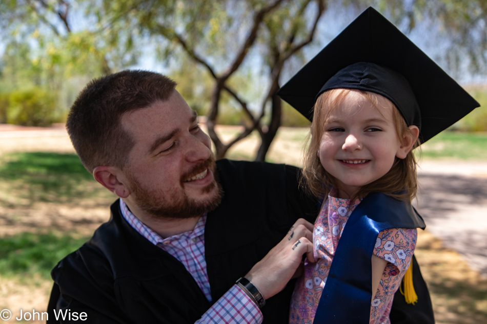 Brinn Aaron and his daughter Luna in Phoenix, Arizona