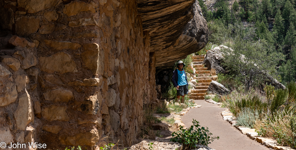 Caroline Wise at Walnut Canyon National Monument in Flagstaff, Arizona