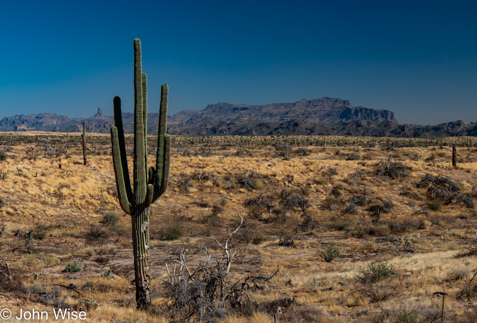 Superstition Mountains as seen from north of Fountain Hills, Arizona