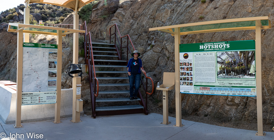 Caroline Wise at the Granite Mountain Hotshots Memorial State Park near Yarnell, Arizona