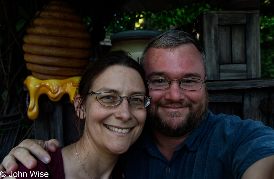 Caroline Wise and John Wise at Disneyland in Anaheim, California