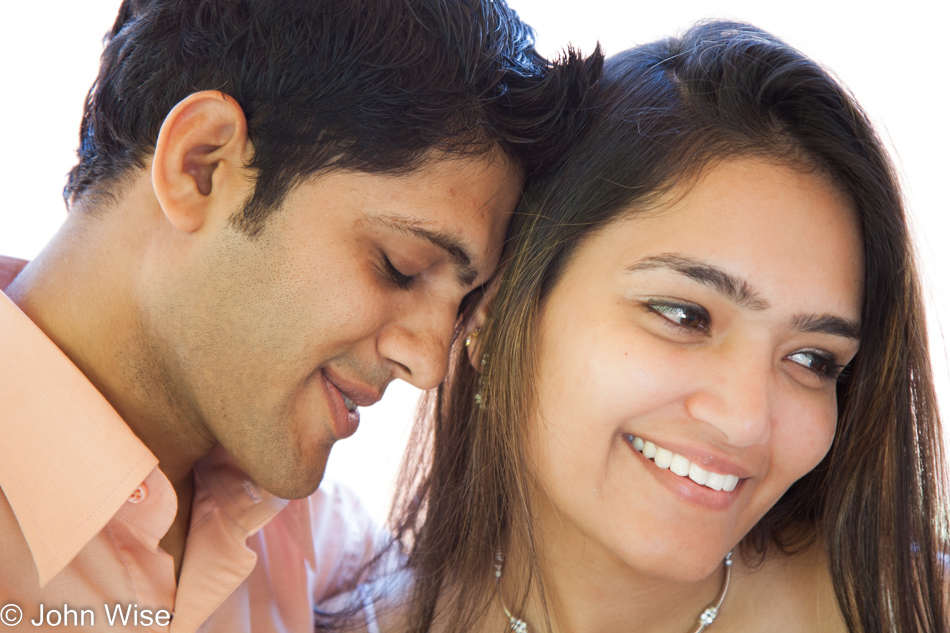 Rinku Shah and Yagnesh Rajnikant Damania the day before getting married in Phoenix, Arizona