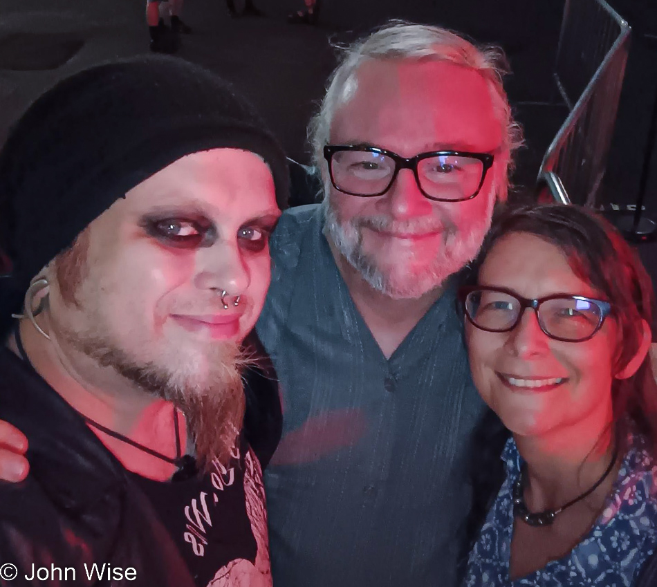 Aaron Coldblood, John Wise, and Caroline Wise at Valley Bar in Phoenix, Arizona