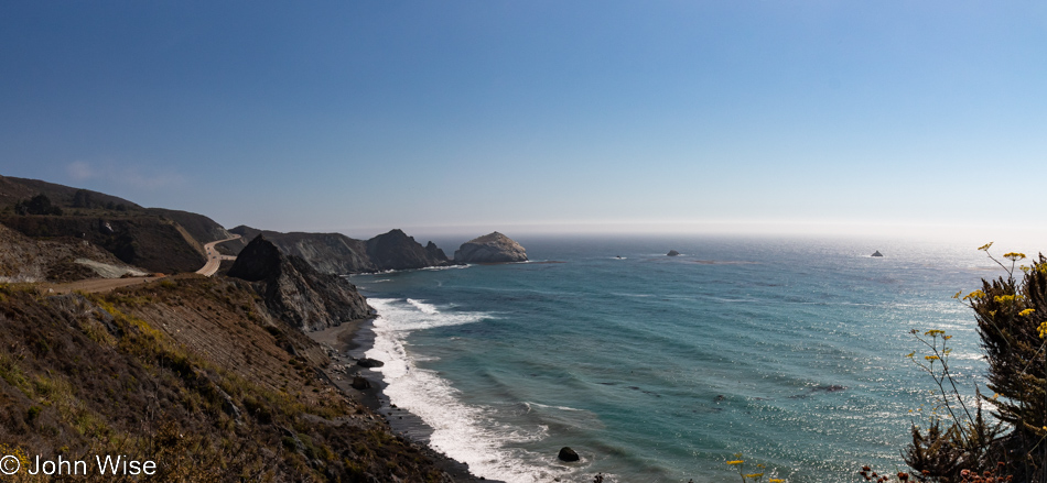 View from Seven Stairs along the Big Sur Coast on Highway 1, California
