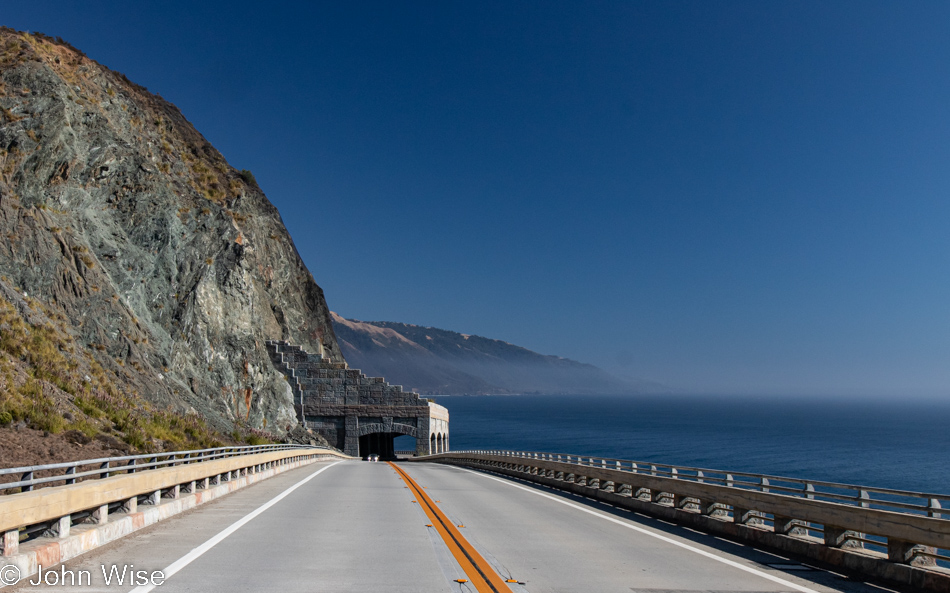 Rain Rocks Rock Shed & Pitkins Curve Bridge near Lucia, California on Highway 1